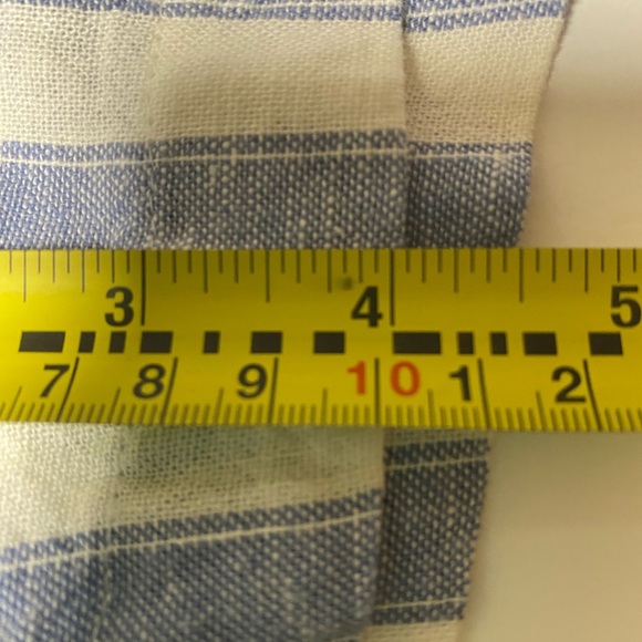 GAP LINEN BLEND STRIPED SHORTS W/ 4” INSEAM - SIZE L - NWT - Picture 8 of 9